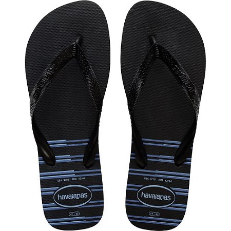 Chinelo Havaianas Masculino TOP Basic 37/8 PRETO/AZUL