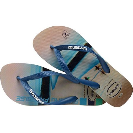 Chinelo Havaianas Masculino HYPE 43/4 AREIA/AZUL COMFY
