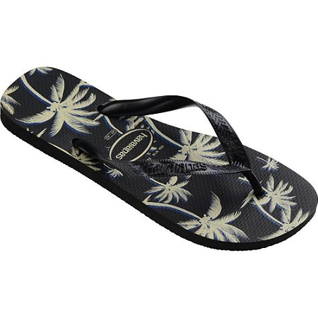 Chinelo Havaianas Masculino Aloha 37/8 PRETO/BRANCO