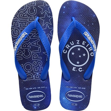 Chinelo Havaianas Licenciado TOP Cruzeiro 43/4 Azul Estrela