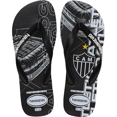 Chinelo Havaianas Licenciado TOP Atletico MG 41/2 Preto
