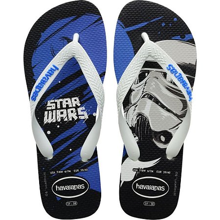 Chinelo Havaianas Licenciado STAR WARS 37/8 BRANCO/AZUL