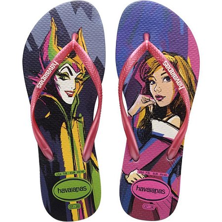 Chinelo Havaianas Licenciado SLIM Villains 39/0 Berinjela