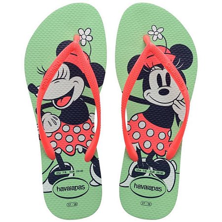 Chinelo Havaianas Licenciado SLIM Disney 39/0 Verde Jardim