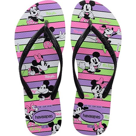 Chinelo Havaianas Licenciado SLIM Disney 37/8 Roxo Prisma