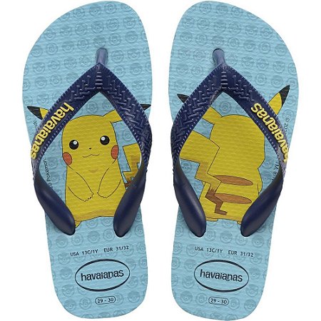 Chinelo Havaianas Licenciado Pokemon 39/0 Azul