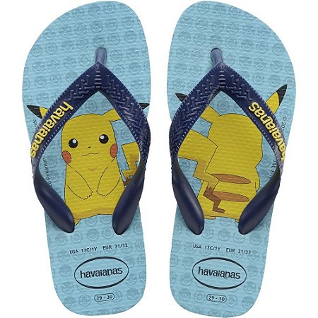 Chinelo Havaianas Licenciado Pokemon 37/8 Azul
