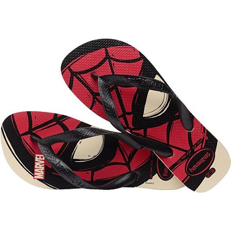 Chinelo Havaianas Licenciado Marvel Logo Mania 37/8 Bege PA