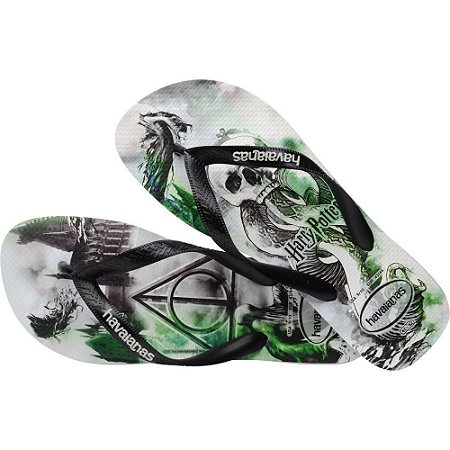 Chinelo Havaianas Licenciado HARRY Potter 39/0 BRANCO/PRETO