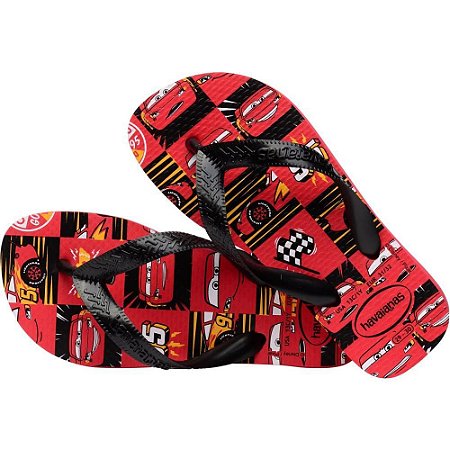 Chinelo Havaianas Infantil KIDS CARS 29/0 Vermelho Rubi