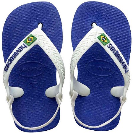 Chinelo Havaianas Infantil BABY Brasil Logo 20 Azul Naval