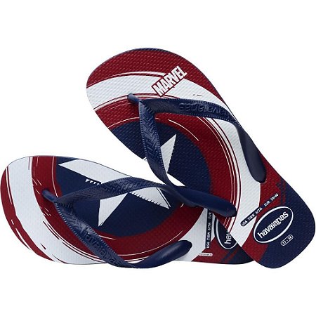 Chinelo Havaianas Licenciado Marvel Logo Mania 39/0 Marinho