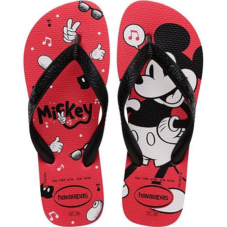 Chinelo Havaianas Licenciado TOP Disney 37/8 Vermelho Rubi