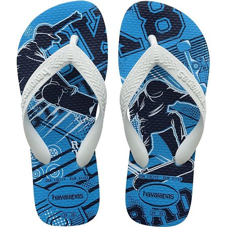 Chinelo Havaianas Infantil KIDS Athletic 29/0 Turquesa