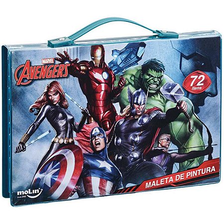 Maleta para Pintura THE Avengers 72ITENS Comp.plas