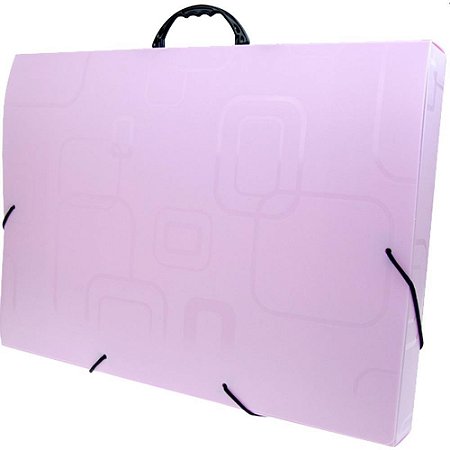 Maleta Plastica com ALCA Dellofine A3 Rosa Pastel