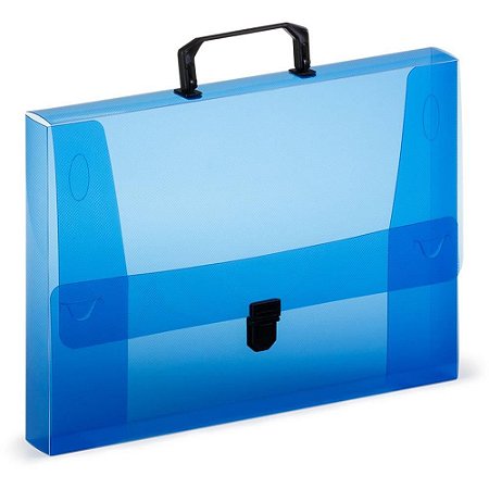 Maleta Plastica com ALCA Oficio 4CM Azul