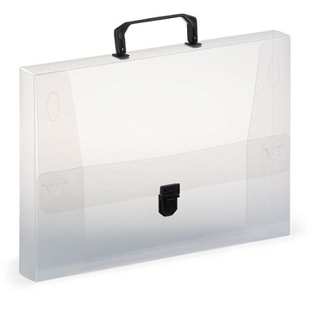 Maleta Plastica com ALCA Oficio 4CM Transparente