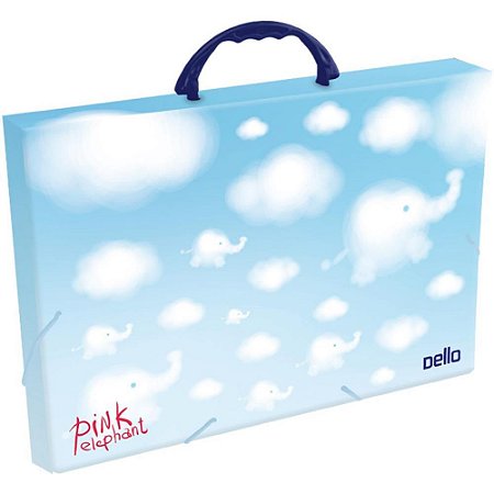 Maleta Plastica com ALCA Oficio PINK Elephant Nuvem