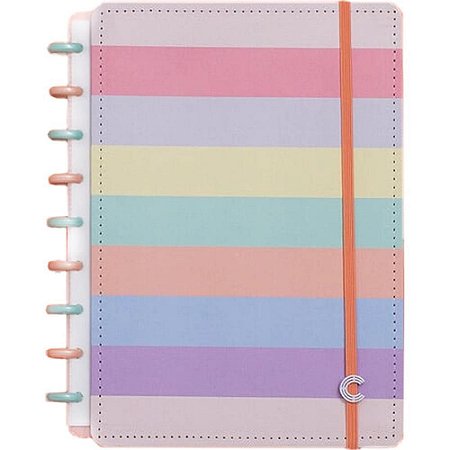 Caderno Inteligente Medio ARCO-IRIS Pastel 80FLS.