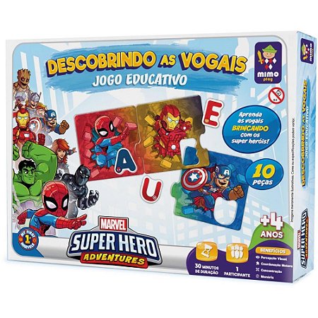 Brinquedo Educativo Marvel Descobrindo as Vogais