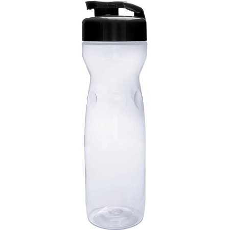 Garrafa Plastica Veneza TRANSP./PRETO 600ML