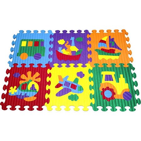 Brinquedo Pedagogico EVA Meios de TRANSP.27X27X8MM 6PCS