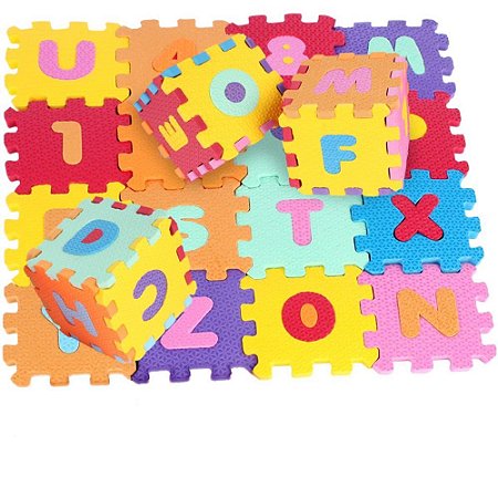 Brinquedo Pedagogico EVA Mini Castelo Alfanumerico 8X8C