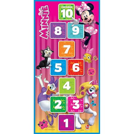 Brinquedo Pedagogico EVA Minnie Amarelinha 1,40X68CM
