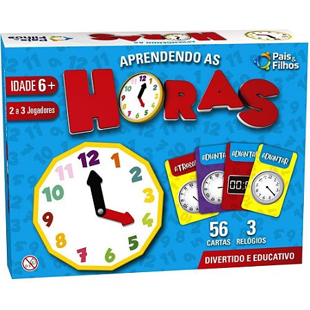 Brinquedo Pedagogico Aprendendo as Horas