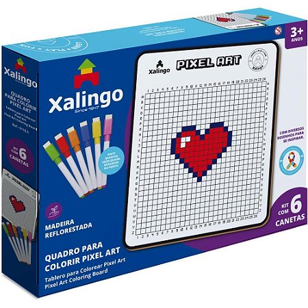 Brinquedo Pedagogico TDAH Quadro Pixel ART Color 6C