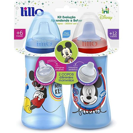 Copo Treinamento Mickey PACK C/2 300ML 6M+