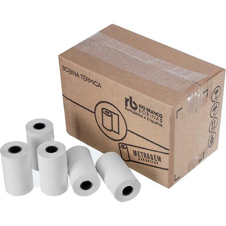Bobina Termica 57MMX15M Branca 48G CX C/30  - Rio Branco