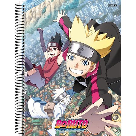 Caderno 01X1 Capa Dura BORUTO/NARUTO 80F PCTE C/4