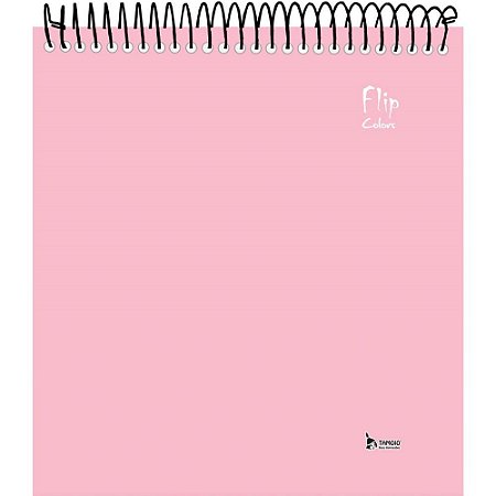 Caderno 01X1 Capa Dura FLIP Rosa Pastel VERT 80F  PCT.C/04