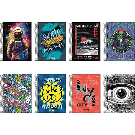 Caderno 01X1 Capa Dura FLOW 80FLS.  PCT.C/04