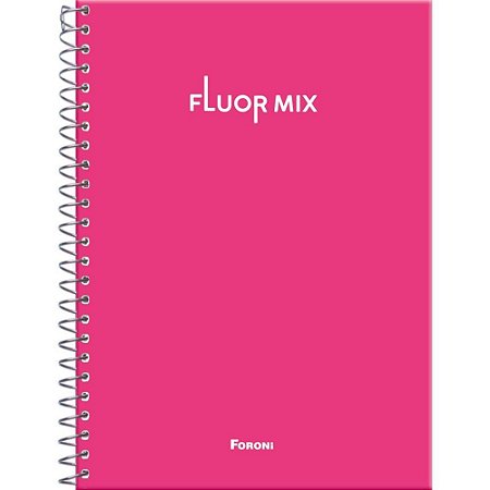 Caderno 01X1 Capa Dura Fluor MIX PP 80FLS.  PCT.C/04