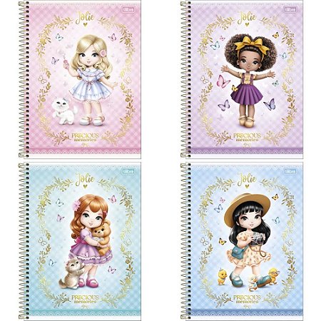 Caderno 01X1 Capa Dura Jolie 80FLS. PCT.C/04