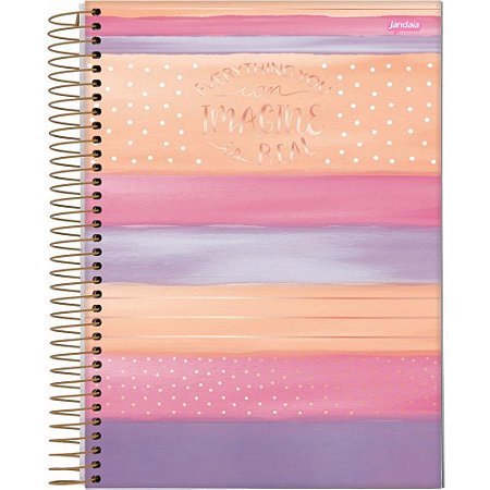Caderno 01X1 Capa Dura LA Creme 80FLS.