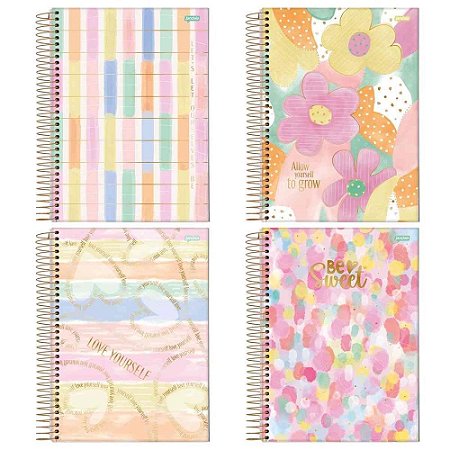 Caderno 01X1 Capa Dura LA Creme 80FLS.