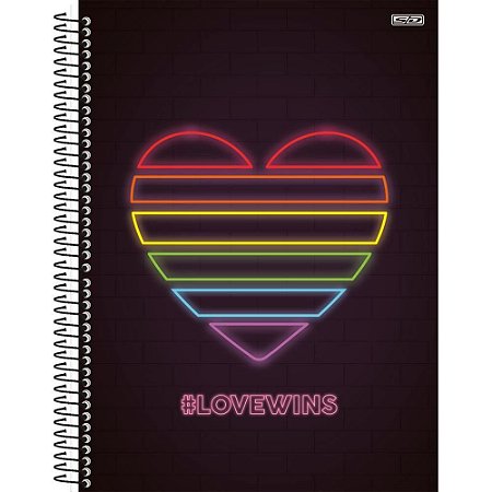 Caderno 01X1 Capa Dura Lovewins 80F