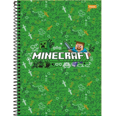 Caderno 01X1 Capa Dura Minecraft 80FLS. PCT.C/04