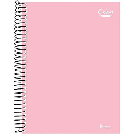 Caderno 01X1 Capa Dura Neutro Rosa Pastel 96F