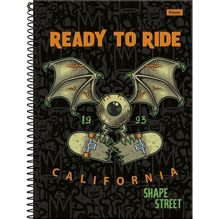 Caderno 01X1 Capa Dura Shape Street 80FLS.