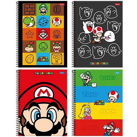 Caderno 01X1 Capa Dura Super Mario BROS 80FLS. PCT.C/04