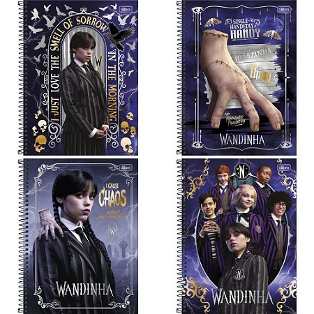 Caderno 01X1 Capa Dura Wandinha 80FLS.