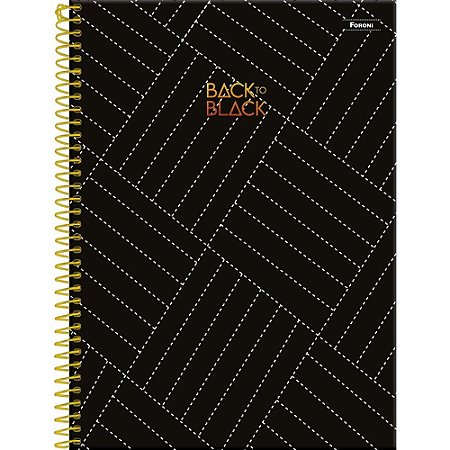 Caderno 10X1 Capa Dura BACK TO BLACK 160FLS.