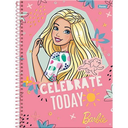 Caderno 10X1 Capa Dura Barbie 160FLS.