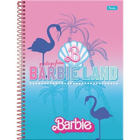 Caderno 10X1 Capa Dura Barbie Teen 160FLS.