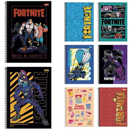 Caderno 10X1 Capa Dura Fortnite 160FLS.